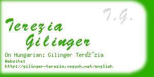 terezia gilinger business card